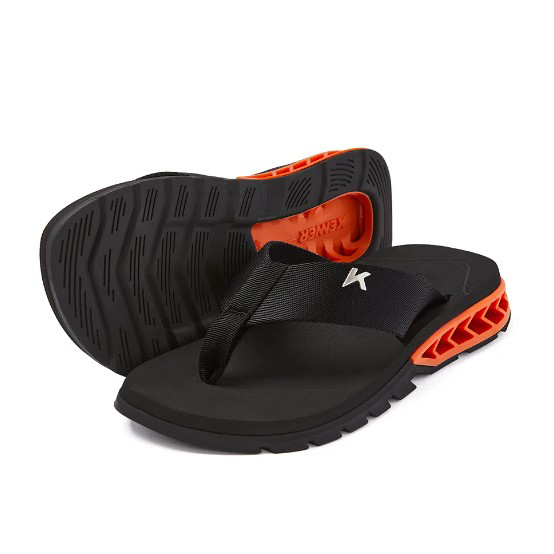 Chinelo Kenner Rakka - Preto/Laranja